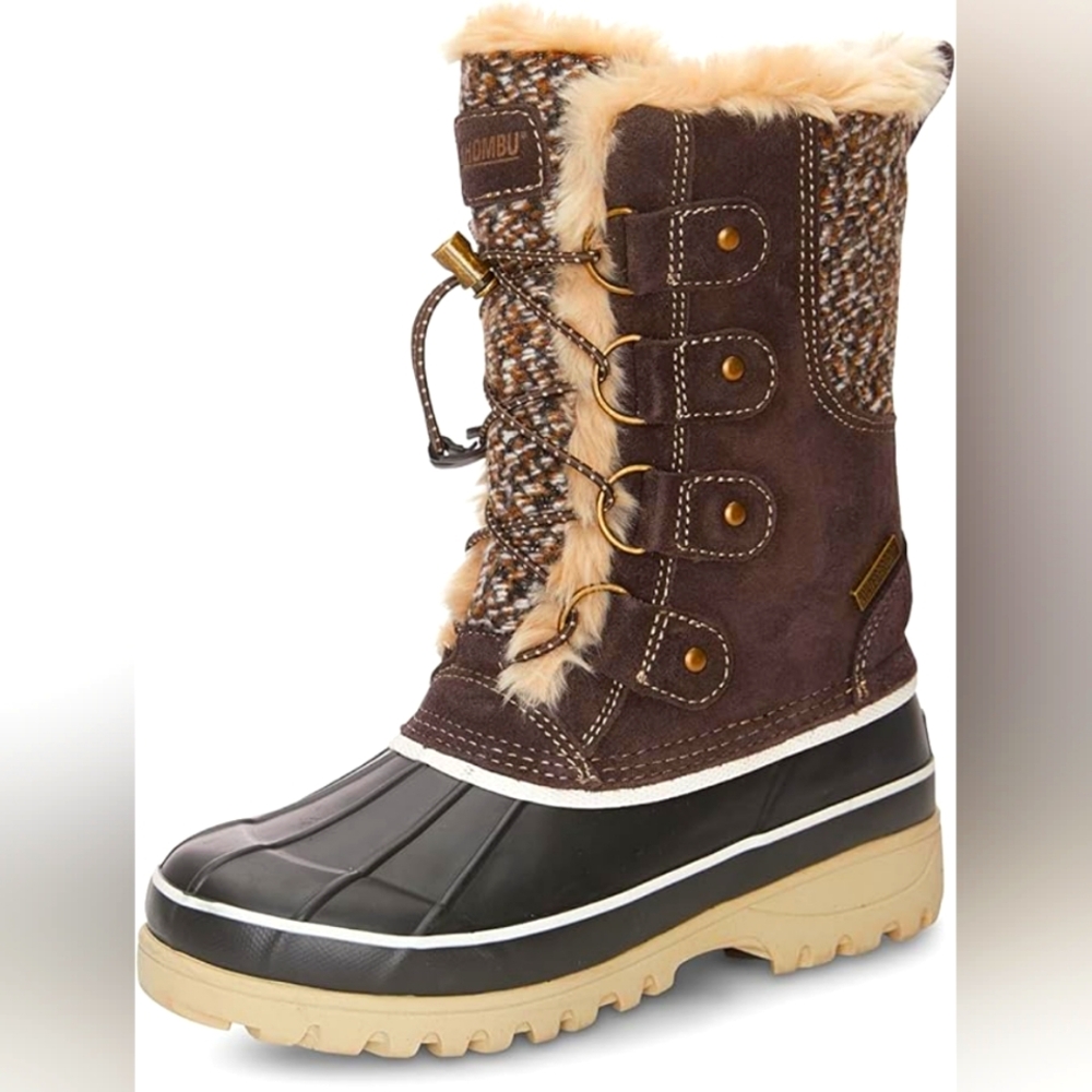 KHOMBU waterproof winter snow boots